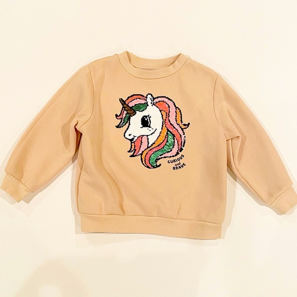 H&M Other - H&M 4T sequin unicorn sweatshirt